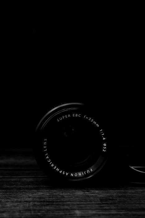 black camera lens